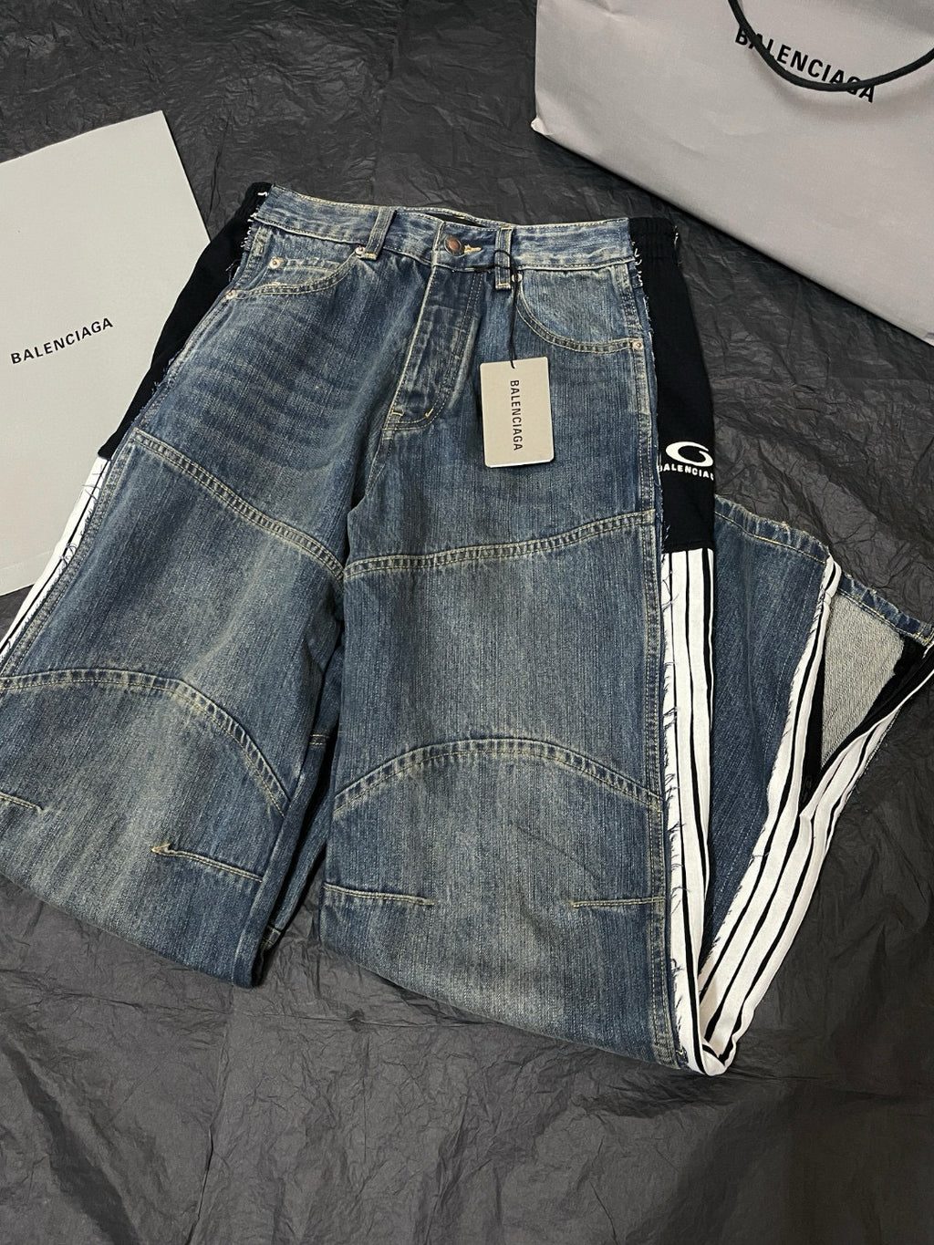 Balenciaga | Hybrid Panelled Denim Track Pant