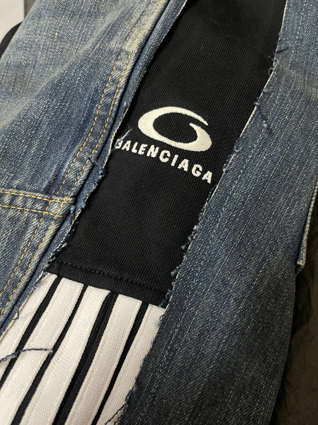 Balenciaga | Hybrid Panelled Denim Track Pant