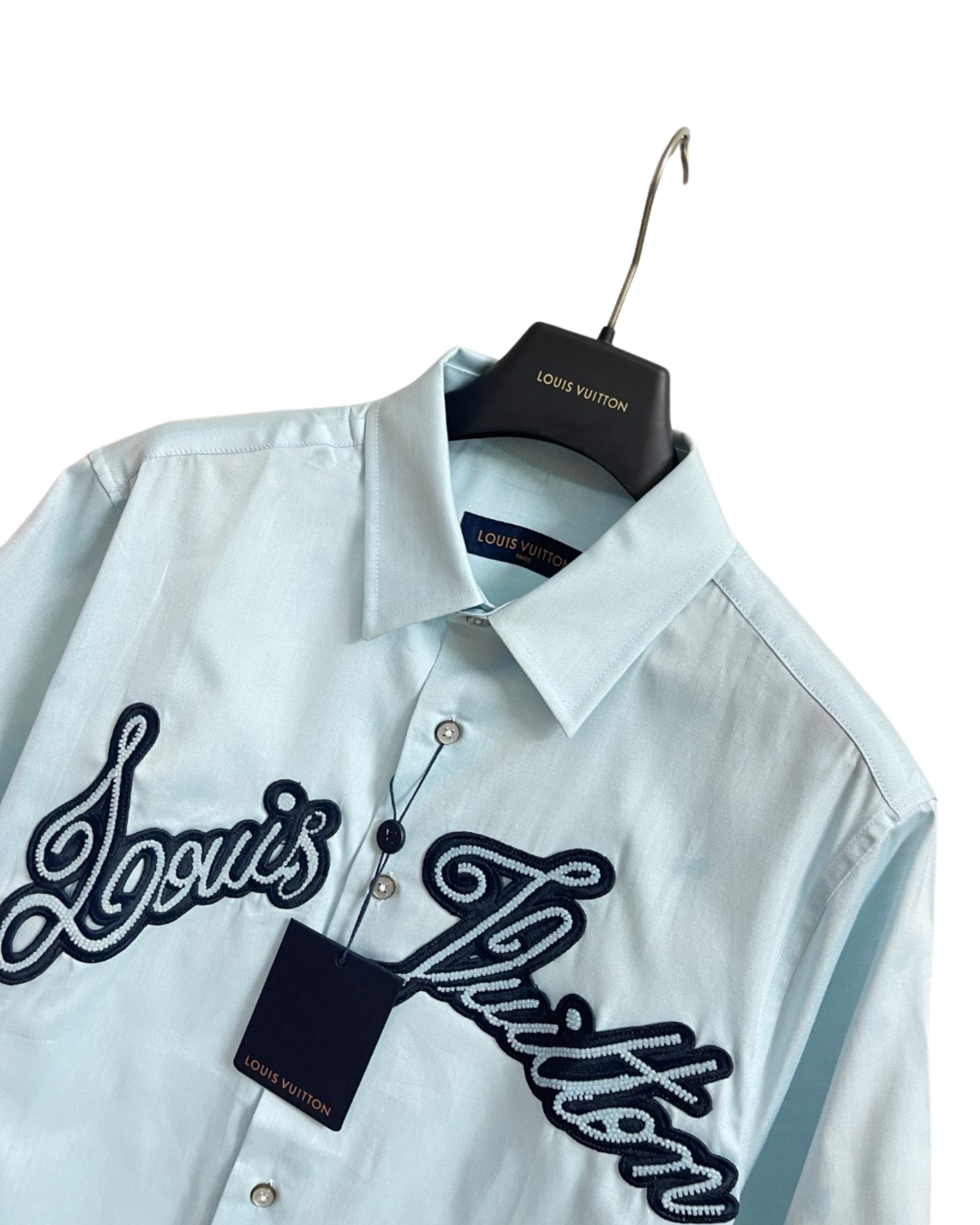 Louis Vuitton | Beaded Script Short-Sleeve Shirt